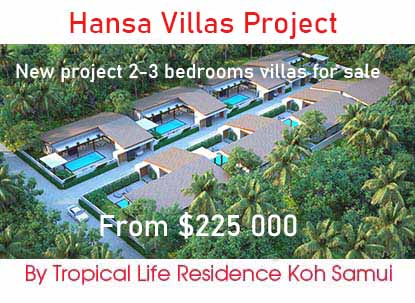 Hansa villas project for sale samui